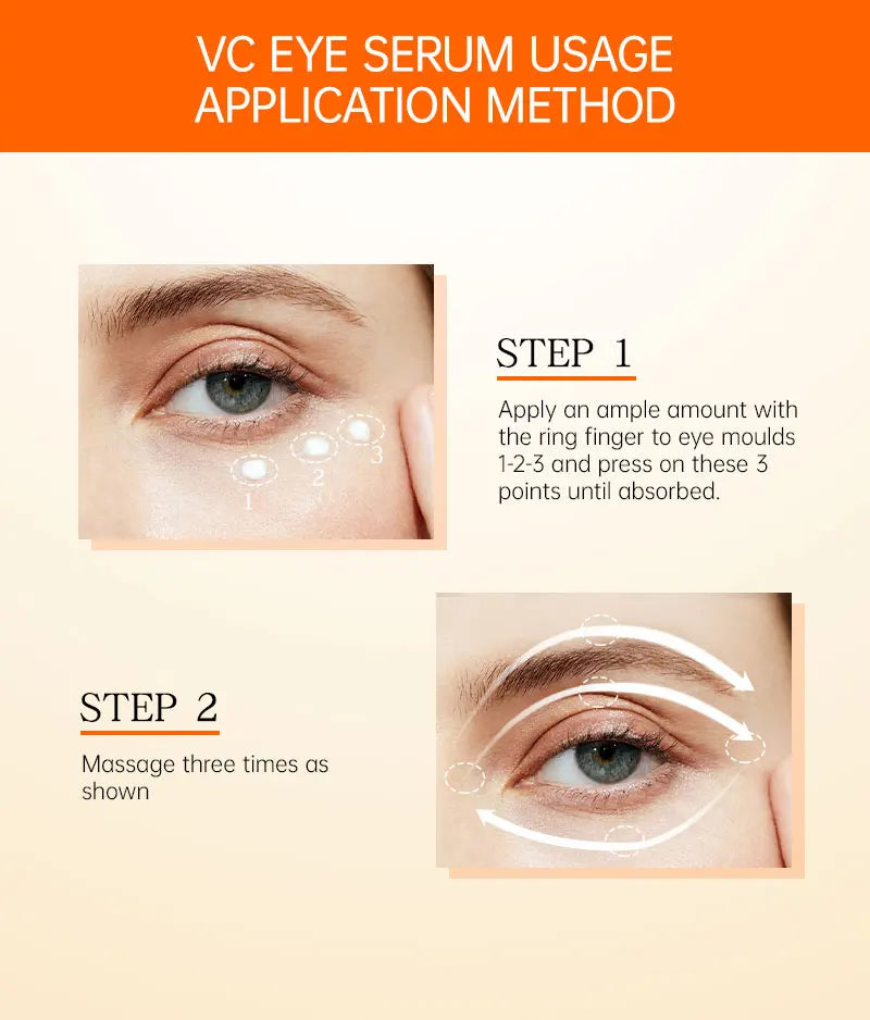 JoyPretty Anti Dark Circle Eye Cream Eye Bags Removal Vitamin C Whitening Cream Wrinkle Removal Serum Eyes Firming Skin Care
