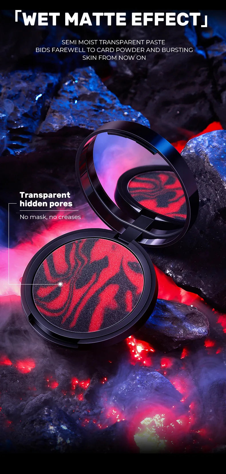 1pc CandyBella Lava Oil Control Long-Lasting Waterproof Concealer Transparent Jelly Matte Compact Face Loose Powder Makeup Tools