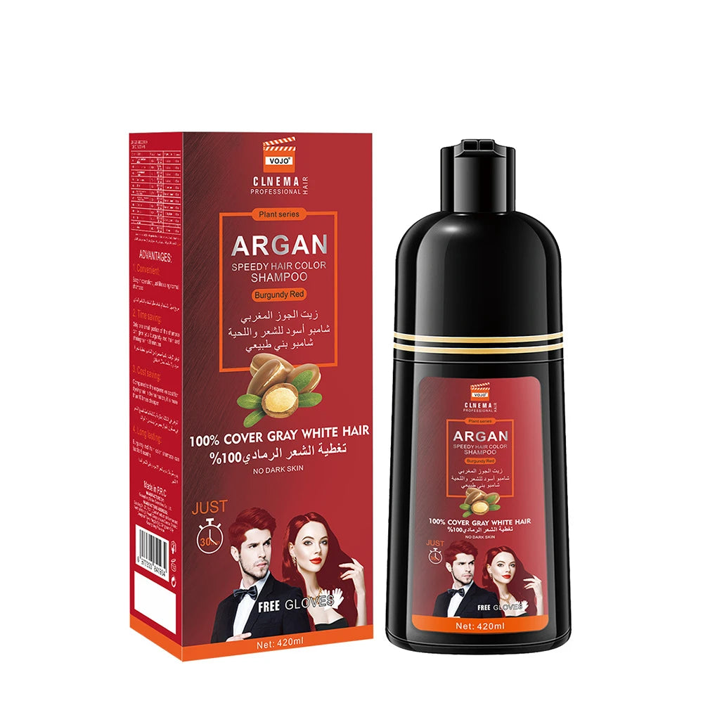420ml Hair Dye,3-in-1 Hair Dye Shampoo Rapid Hair,Cleansing & Moisturising,Smoothing Black Hair Coloring Shampoo,Hair Care