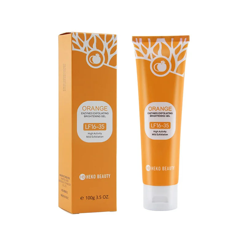 Orange Exfoliating Brightening Gel, Face Body Moisturizing Peeling Scrub, Deep Gentle Cleaning Pores, Remove Blackheads Exfoliat