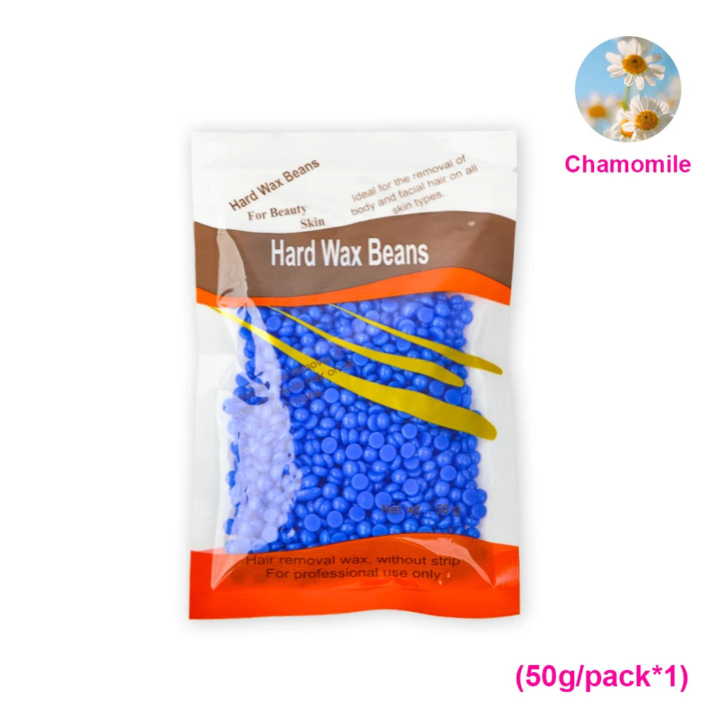 50g /100g/200g Hard Wax Beans Fast Waxing Machine Hot Film Painless for Wax Warmer Waxing Beans for Wax Heater Machine