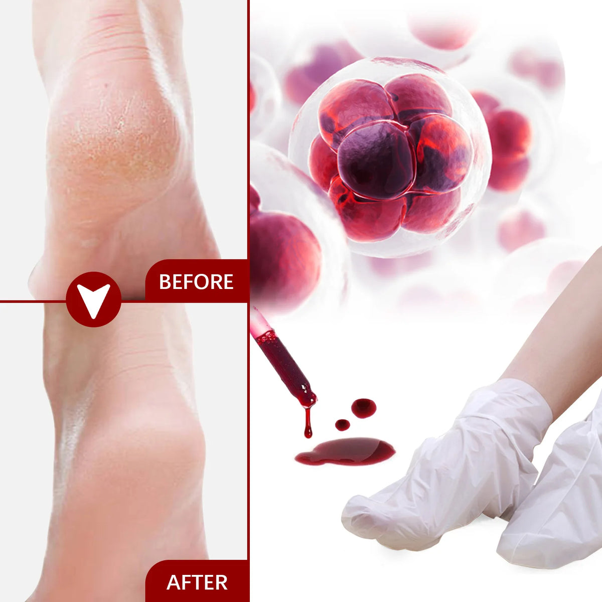 Exfoliating Feet Mask Sock Exfoliation Scrub for Feet Mask Remove Dead Skin Moisturizing Pedicure Anti Crack Foot Patch Spa 5PCS