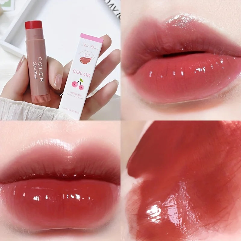 Glow Lip Gloss 3 Colors Long-lasting Moisturizing Lip Tint Shiny Lip Makeup Cosmetics diluting lip lines, anti-drying lip balm