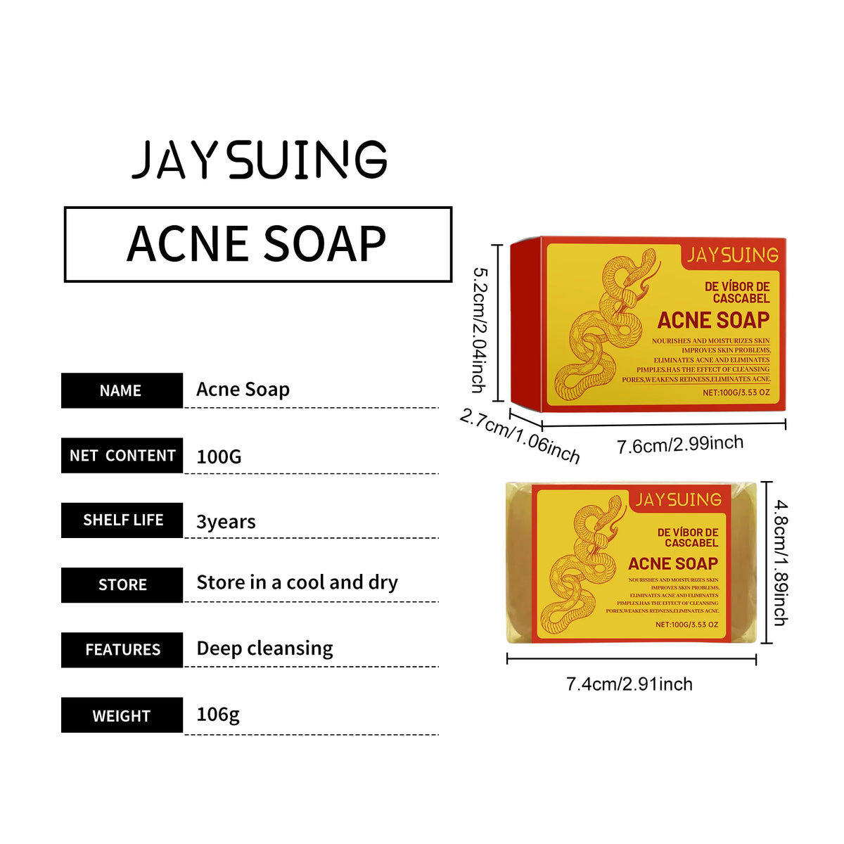 Acne Treatment Soap Pimple Remove Pigment Deep Cleansing Pores Shrink Oil Control Moisturize Body Face Lightening Skin Care Soap