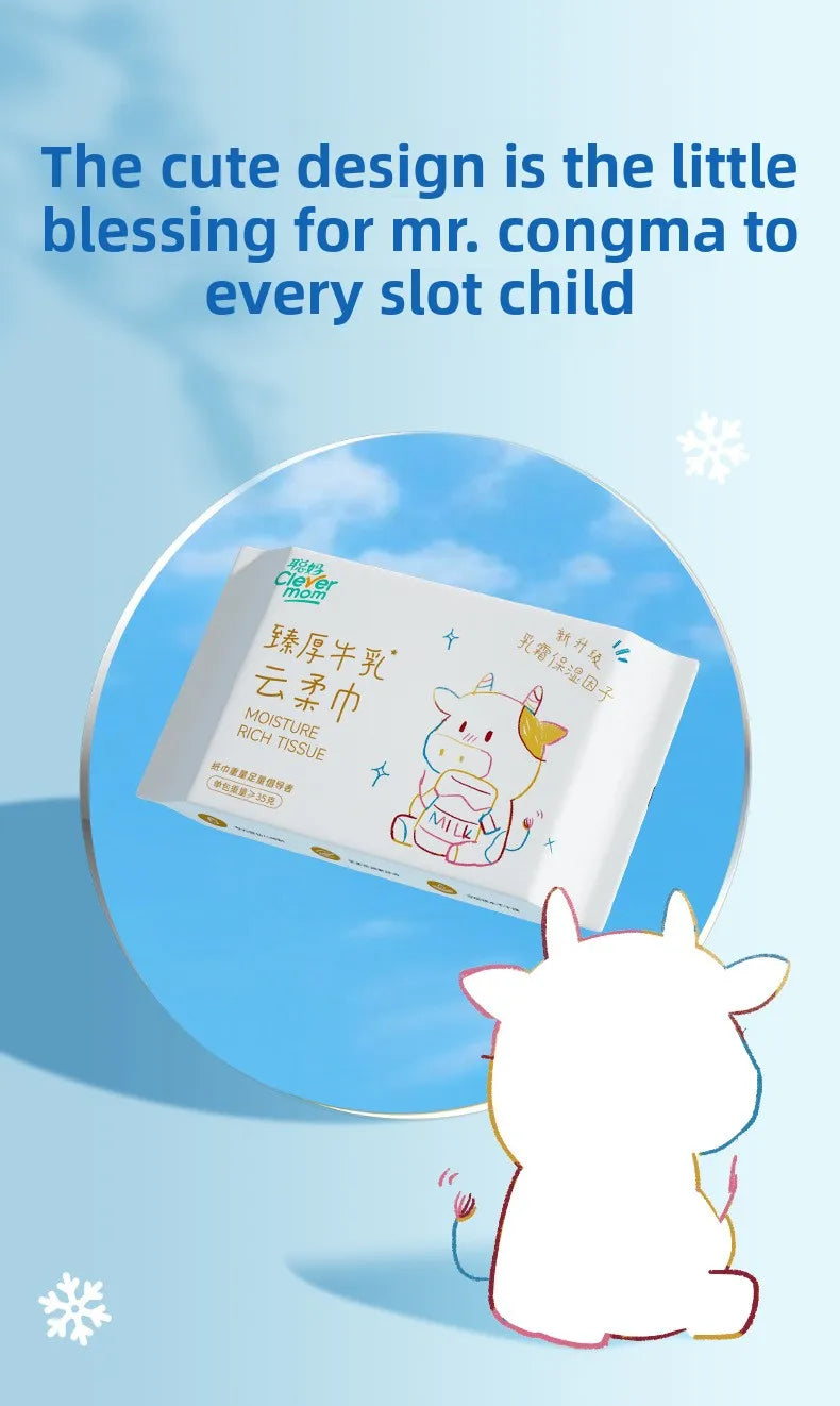 15 Packs 120 Pieces/Pack Thickened 6 Layers Baby Tissue Cream Moisturizing Cloud Tissue Soft Gentle Wipes for Sensitive Skin