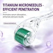 540 Titanium Derma Roller 0.2/0.25/0.3mm Microneedling Tool for Hair Beard Growth Skin Rejuvenation Anti Wrinkle