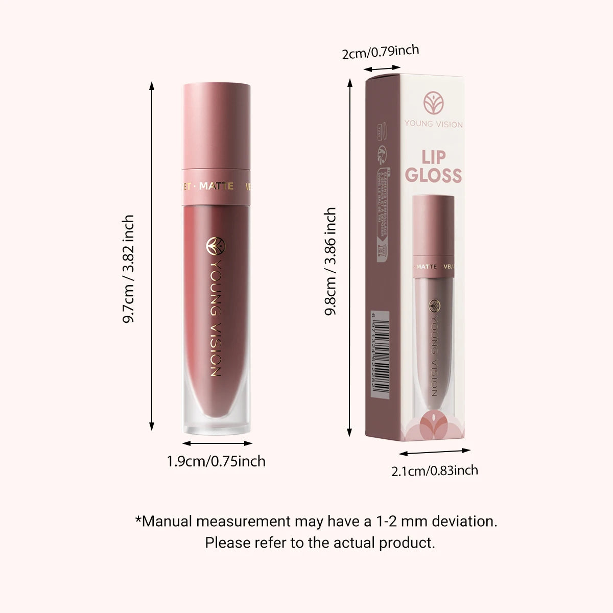 DUNUF Matte Velvet Lip Gloss, 3D Plumping & Waterproof, Square Tube Lipstick, Easy Application, 8 Shades (All-in-One)