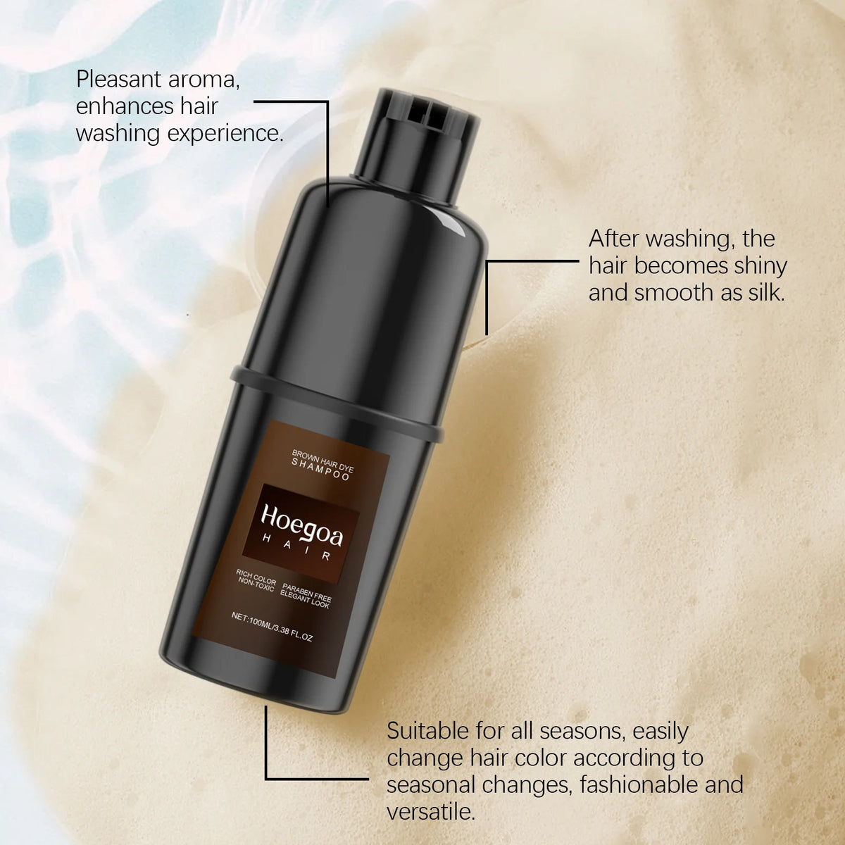 Instant Dye Shampoo DIY Hair Dye Natural Black Color Repair Gray White Hair Non-Irritating Hair Coloring Shampoo For Men Women