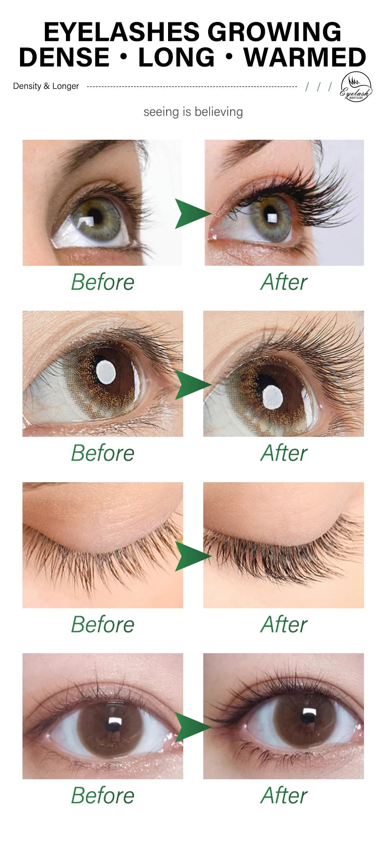 Fast Eyelash Growth Serum 7 Days Natural Eyelash Enhancer Longer Fuller Thicker Curling Lash Treatment Eye Care Products Makeup