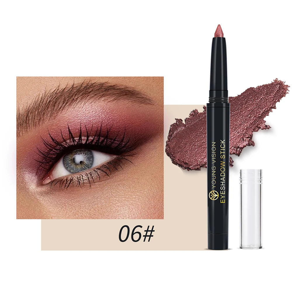 Shimmer & Matte Multi-Color Eyeshadow Sticks | Blendable, Long-Lasting Eye Shadow Pencils Smooth Application for Bold or Natural