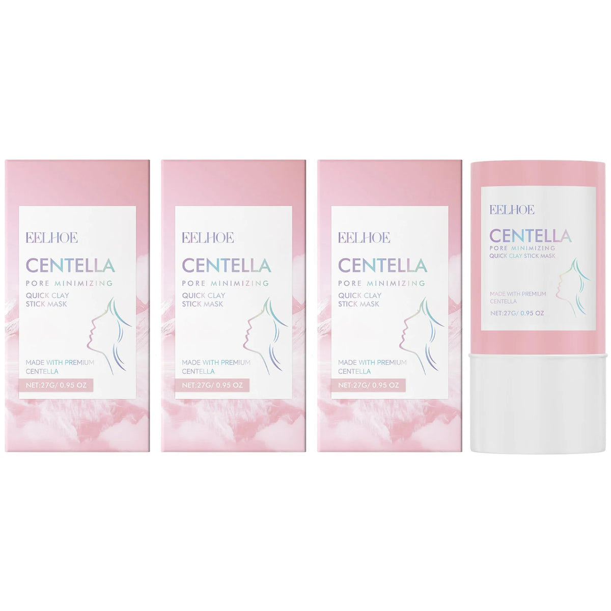 Centella Asiatica Clay Mask Stick Exfoliating Soothing Skin Cleaning Repair Facial Pores Control Oil Moisturizing Clean Mask 27g