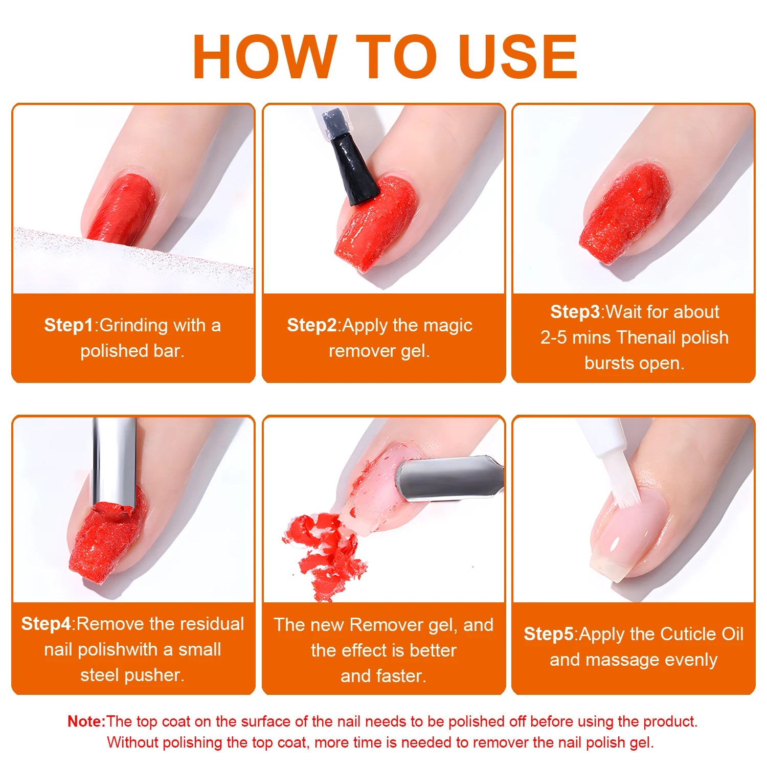 TWOING Nail Gel Polish Remover Quick & Easy Polish Remover In 2-3 Minutes, No Need Soaking Or Wrapping 15ml-0.51oz
