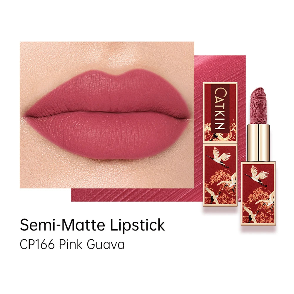 CATKIN Makeup Velvet Matte Lipstick, Hydrating Satin Long Lasting Lipstick with Smooth and Creamy Texture