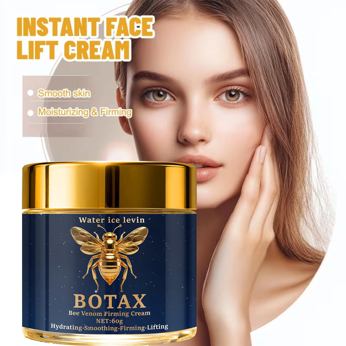 BOTAX Bee Venom Firming Cream with Hyaluronic Acid & Retinol for Hydrating & Lifting, All Skin Types, Day & Night Use
