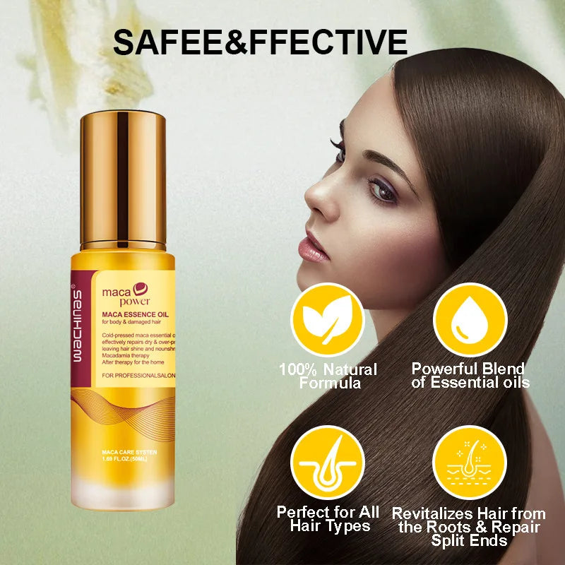Moroccan Argan Oil Hair Serum - Nourishing Anti-Frizz Treatment for Smooth, Soft & Manageable Hair Vitamin E & Fatty Acids