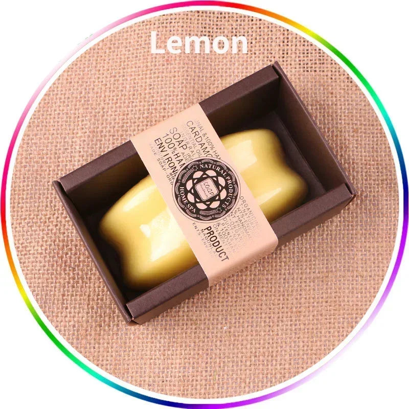 130g Goat Milk Soap Essential Oil Soap for Bamboo Charcoal,Papaya, Sandalwood, Honey, Lemon, Coffe ,Lily