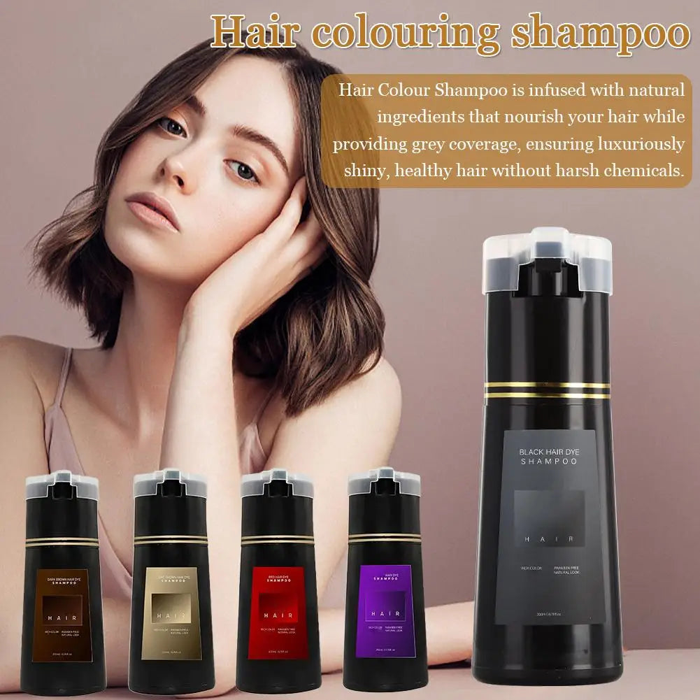 1/2/3PCS Black Hair Dye Shampoo Nova Hair Instant Dye Shampoo,Hair Dye Coloring  For Gray Hair Long Lasting Color in Minutes