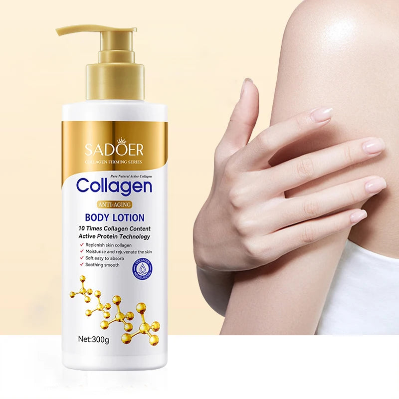 Collagen Milk Bleaching Face Body Cream Whitening Skin Moisturizing Lotion Lightening Care