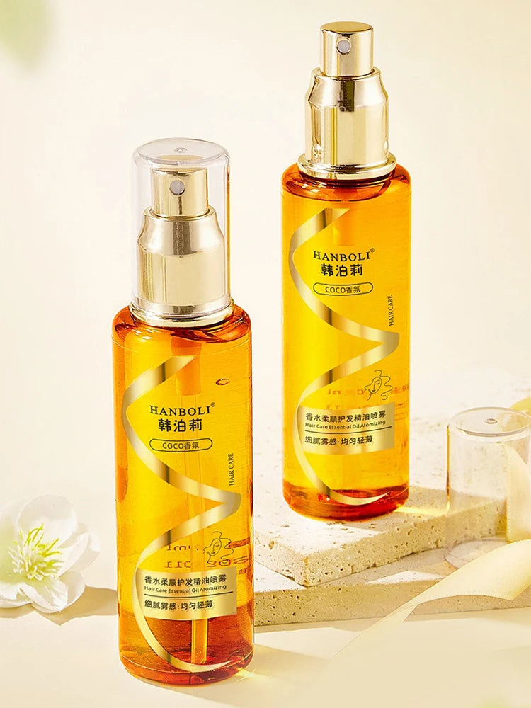 Perfume Hair Serum Spray - 2 in 1 Perfumed Smoothing Spray, Frizz Control & Anti-Static, Leave-In, Floral Scent, Quick-Dry Spray