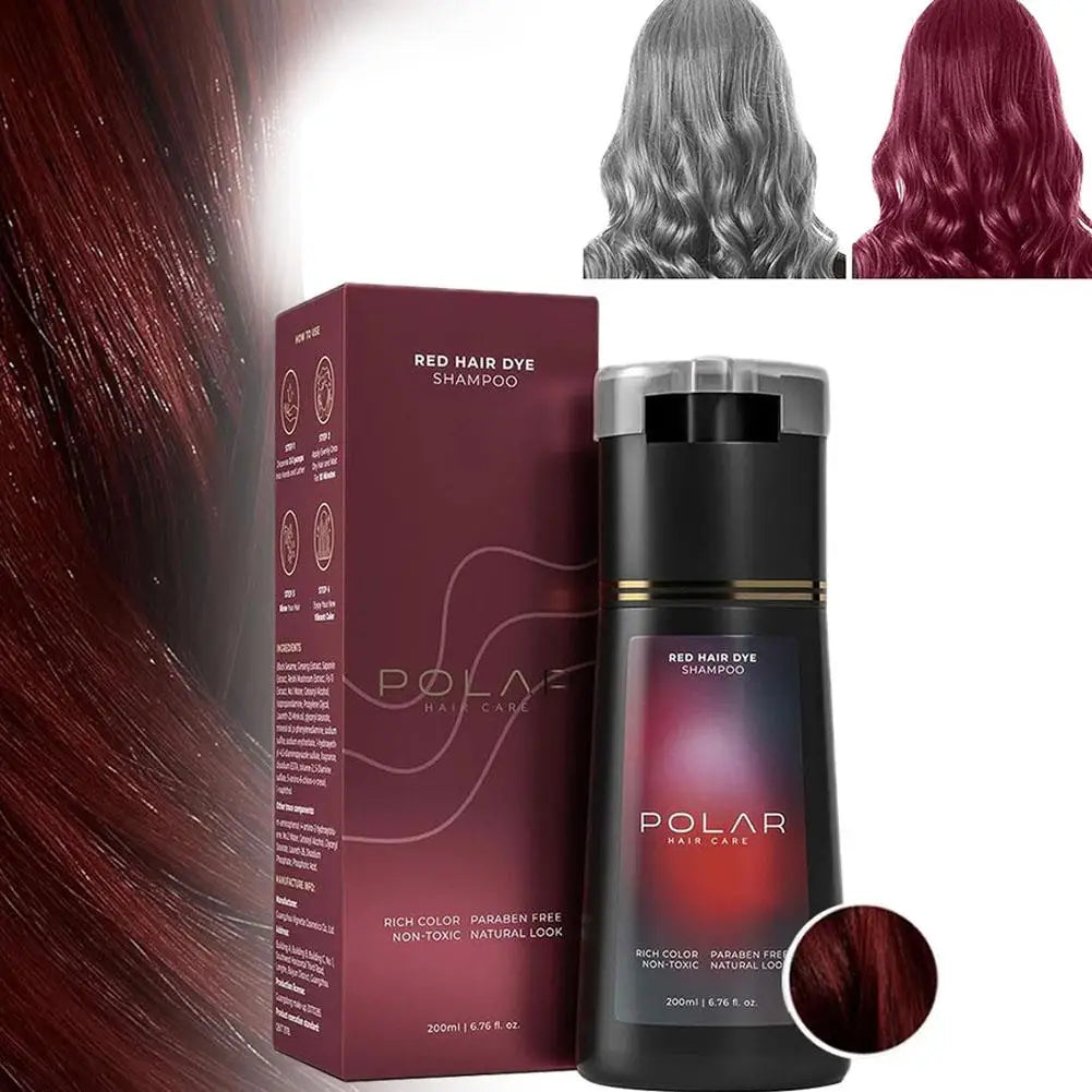 200ml Hair Dye Shampoo For Gray Hair Natural Hair Dye Kit Semi Permanent Hair Dye Shampoo For Women Men Black Brown Purple