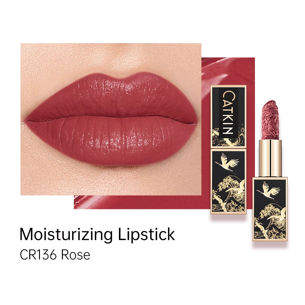 CATKIN Makeup Velvet Matte Lipstick, Hydrating Satin Long Lasting Lipstick with Smooth and Creamy Texture