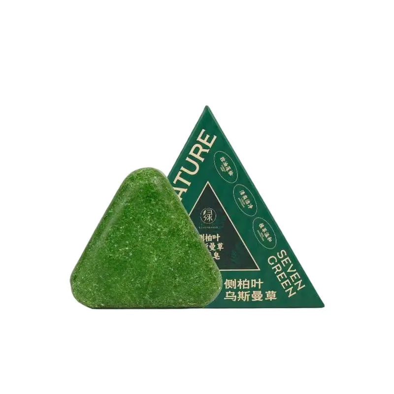 Arborvitae Leaf Shampoo Soap Handmade Natural Herbal Scalp Itching Relief Promote Hair Growth Prevent Hair Loss And DandruffSoap