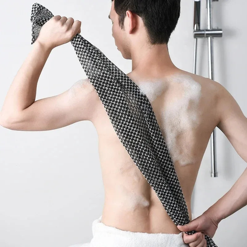 Nylon Exfoliating Bath Brush - Shower Scrubber for Back & Body, Soft Shower Sponge Bathroom Accessories