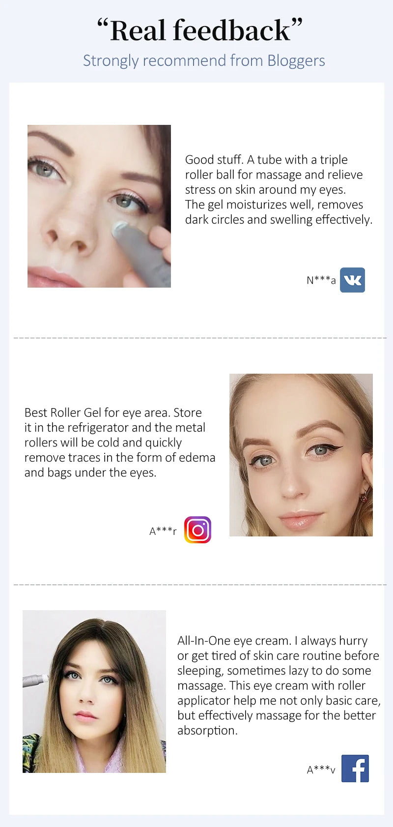 4 In 1 Eye Cream Anti Dark Circles Eye Bags Anti-Wrinkle Eye Serum Lifting Firming Eye Skin Care