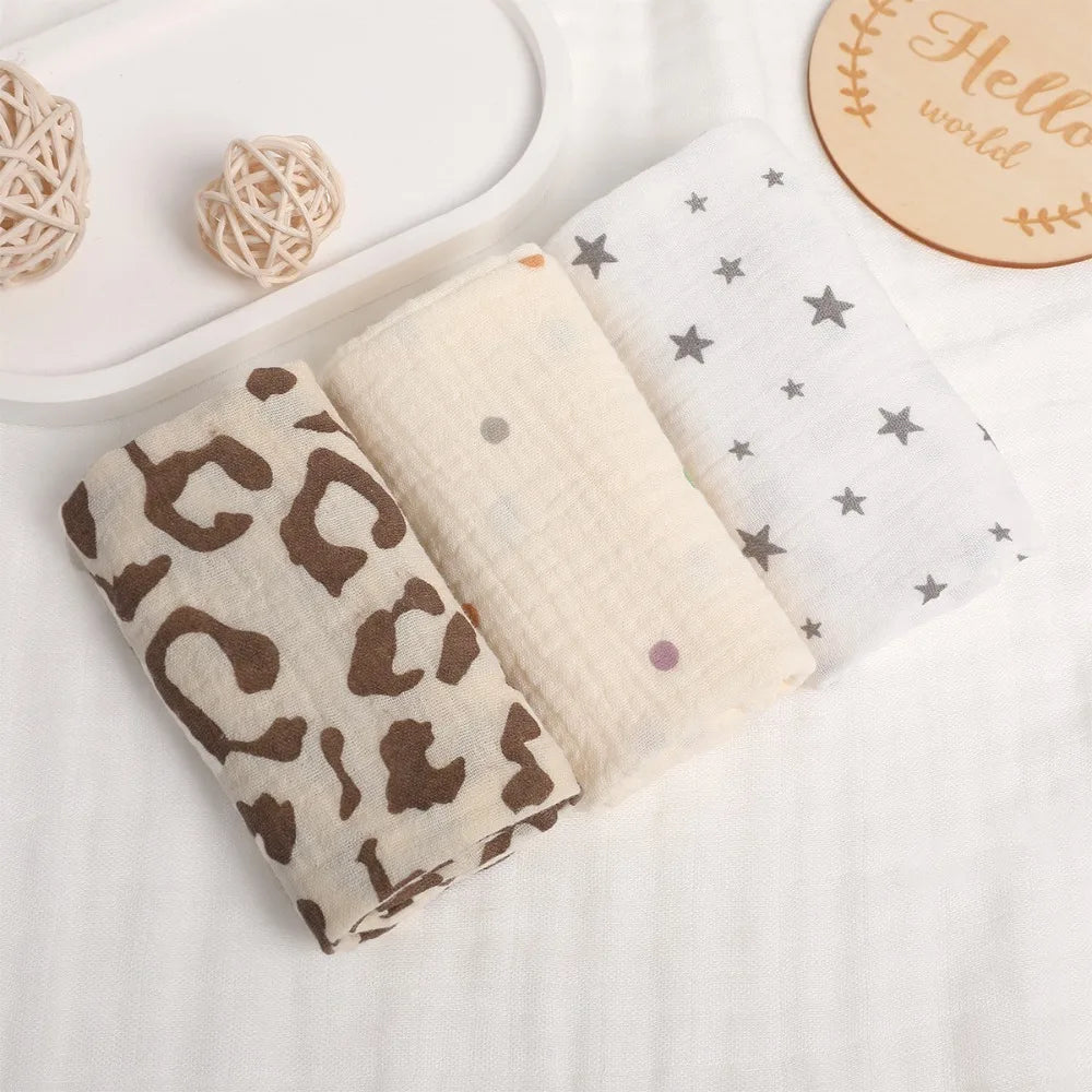 Portable High Quality 4-Layer Pure Cotton Cotton Washcloth Absorbent Soft Square Towels Gauze Cotton Towels Newborn Burp Cloth
