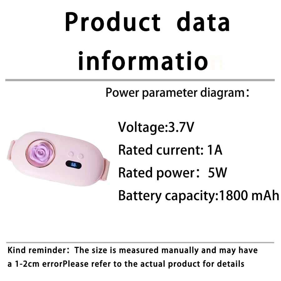 USB charging portable menstrual heating pad, menstrual abdominal and waist heating massage pad, electric heating waist belt