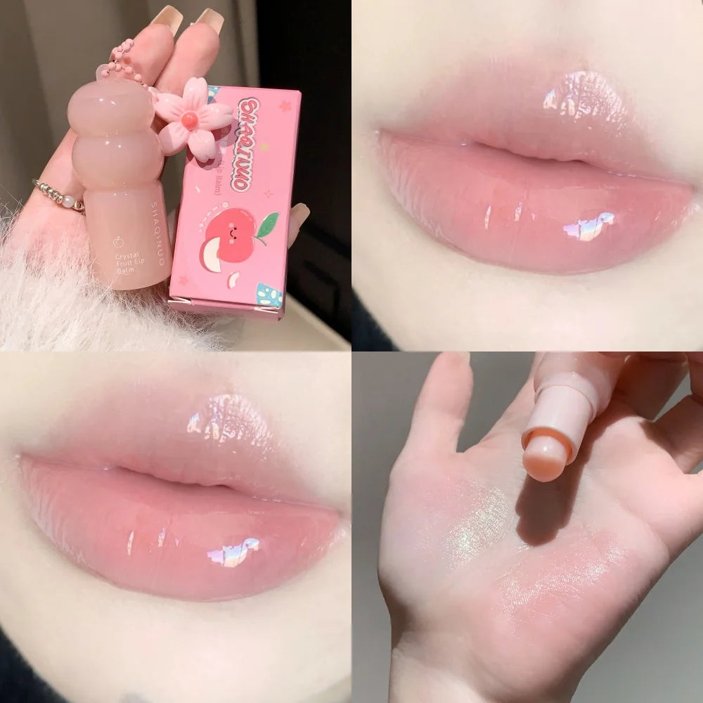 Hydrating Fruit Lip Balm Pendant, Tinted Moisturizing Lip Care for Fall & Winter, Prevents Dry Cracking, Refreshing Fruit Flavor