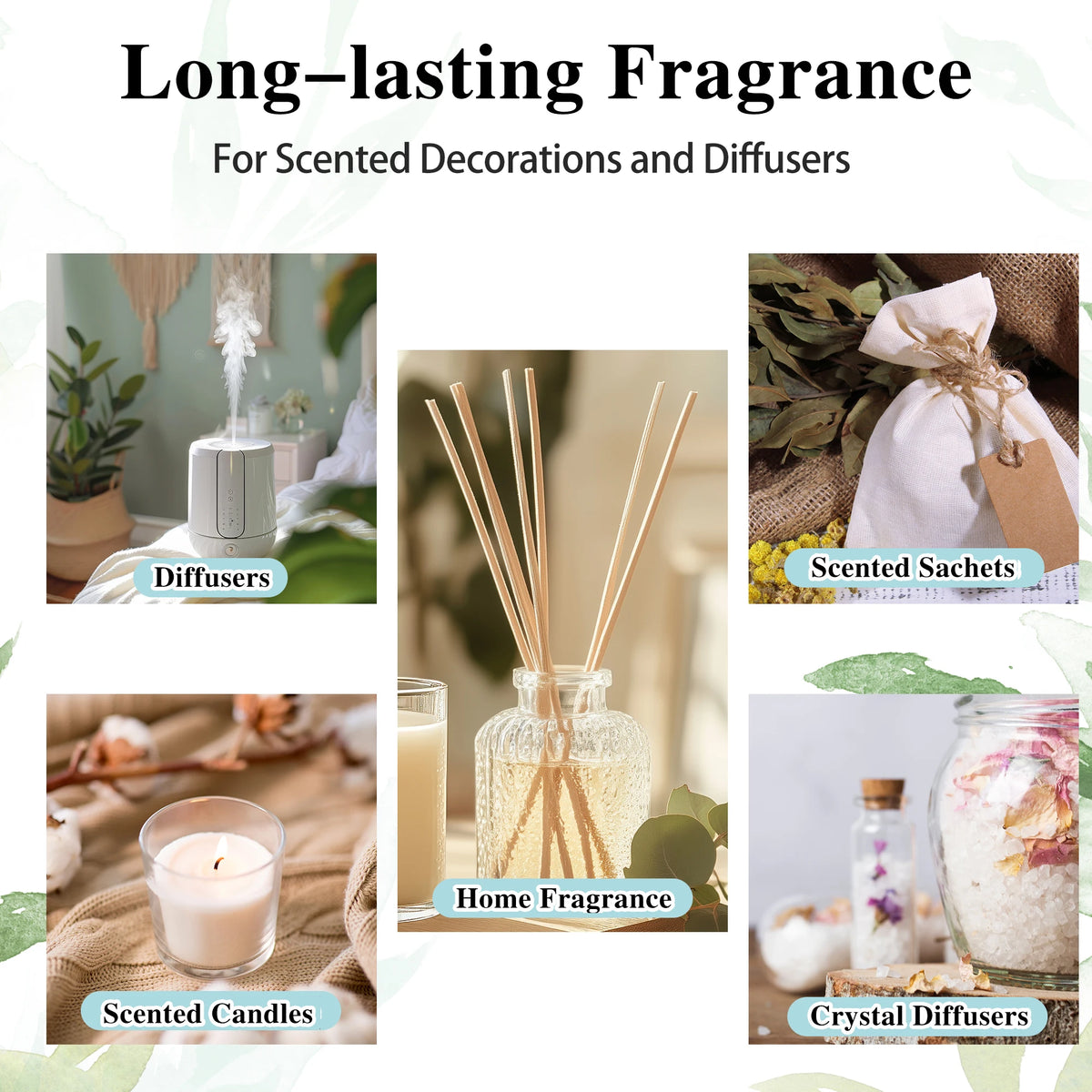 EUQEE 4 Fl Oz Essential Oils for Aromatherapy Humidifiers Aromatic Diffuser Making Scents Candle Handmade Soap Home Fragrance