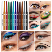 12-color Rainbow Matte waterproof Eyeliner set,professional ultra Long lasting Cream Gel Eyeliner set,Gift Cosmetics for women