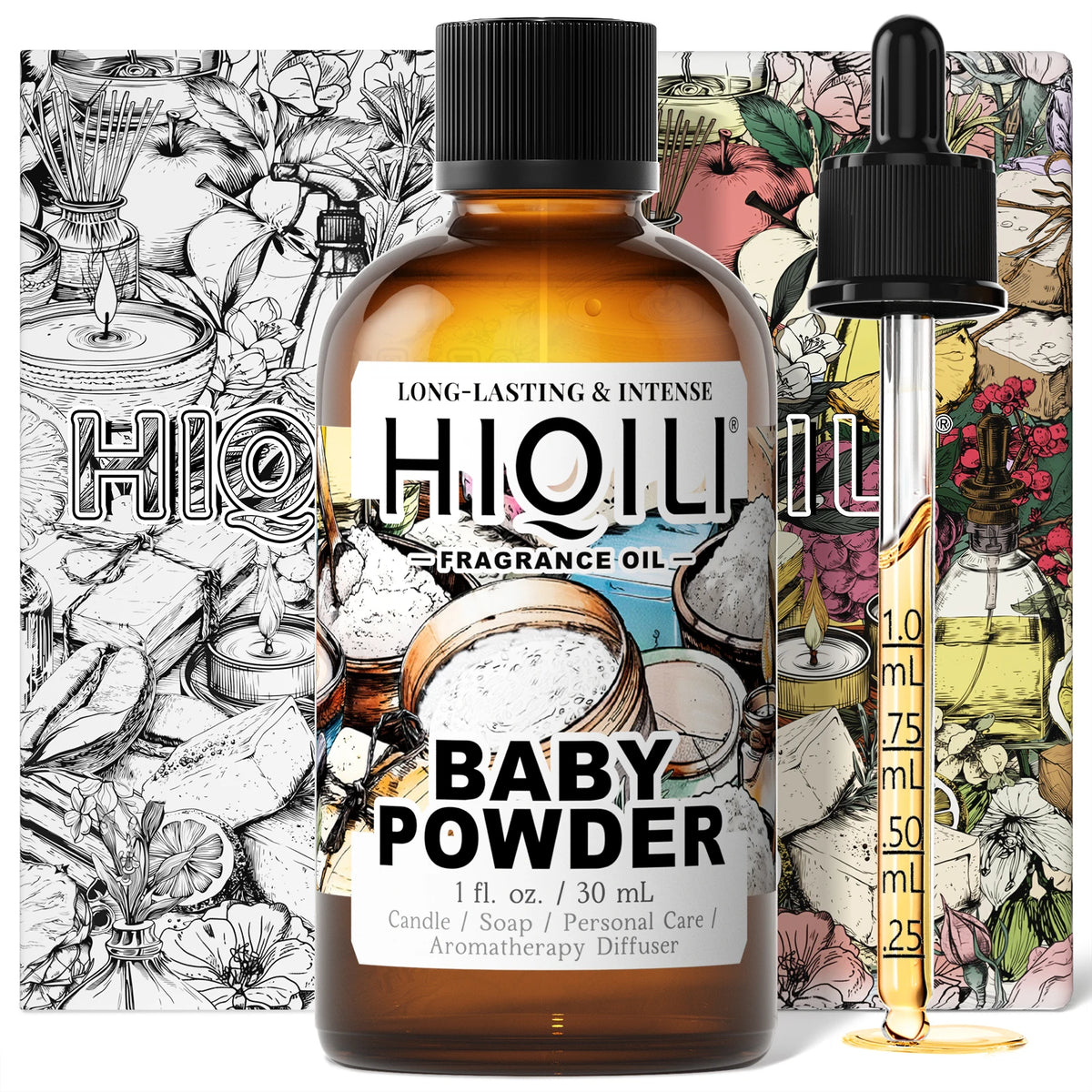 HIQILI New 30ml Perfume Oil Series, Vanilla/Lavender/Rose/Sandalwood 100% Natural Extract Perfume Oil, For Home Use, Humidifier