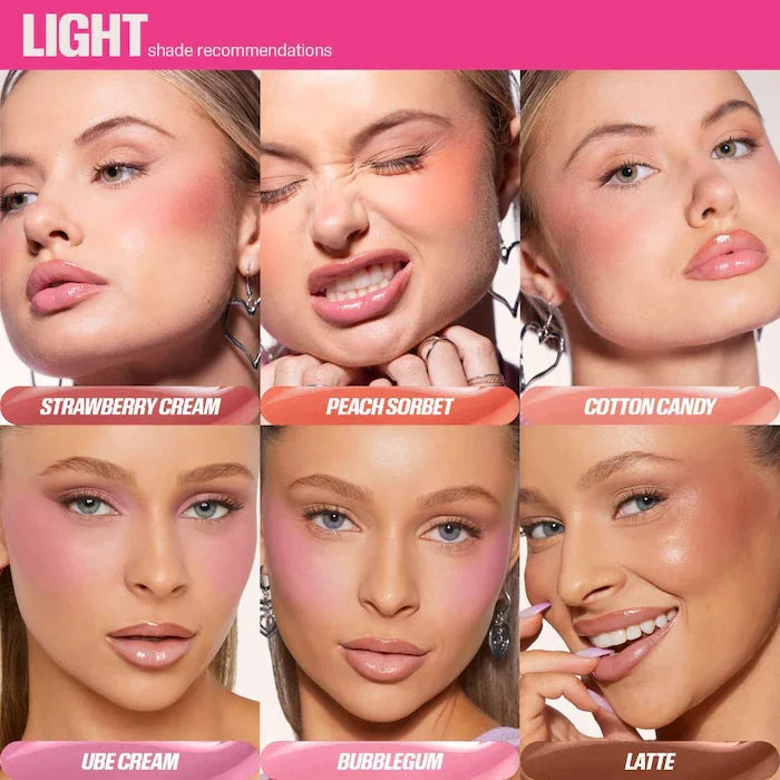 Huda Beauty Blush Filter Soft Glow Liquid Blush Shiny Lip Gloss Blusher Lipstick Cotton Candy Bubblegum Concealer Cosmetics