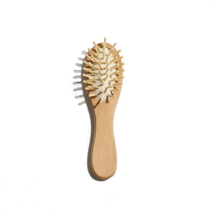 1/2/3PCS Newborn Wool Baby Wooden Brush Comb Newborn Hair Brush Infant Head Massager Portable Comb Hair Bath Brush Comb