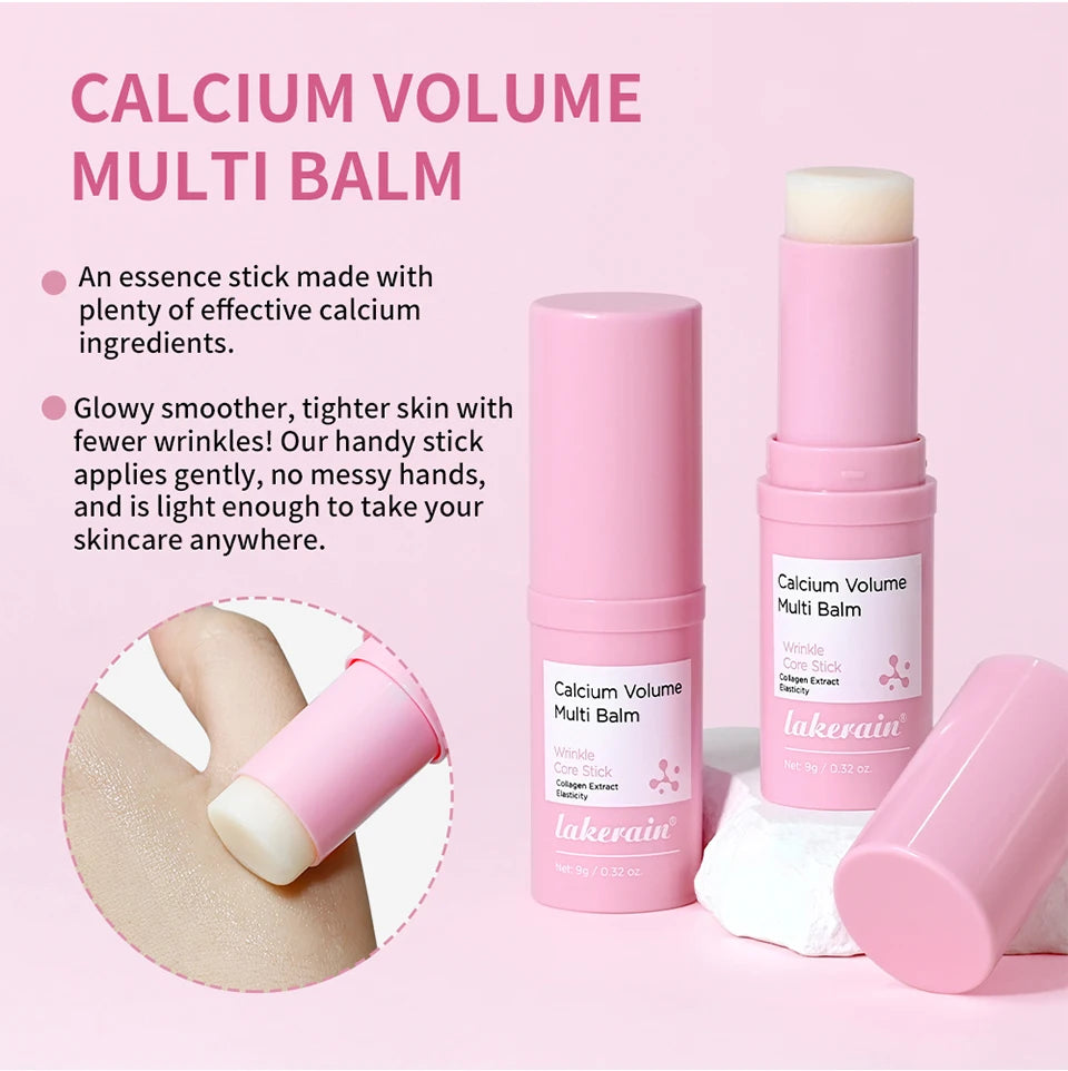 Calcium Collagen Vitamin D Eye Stick Balm Tightens Skin Care Anti Aging Anti Dark Circle Reduces Eye Bags Wrinkles Tear Trough