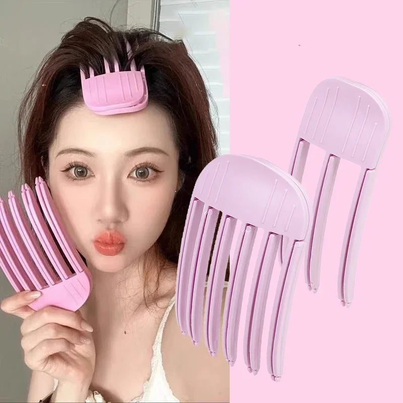 1/2 natural fluffy hairpins non-heat hairpins DIY hair style fluffy tools hair root clips curling fixed shape clips hairpins set