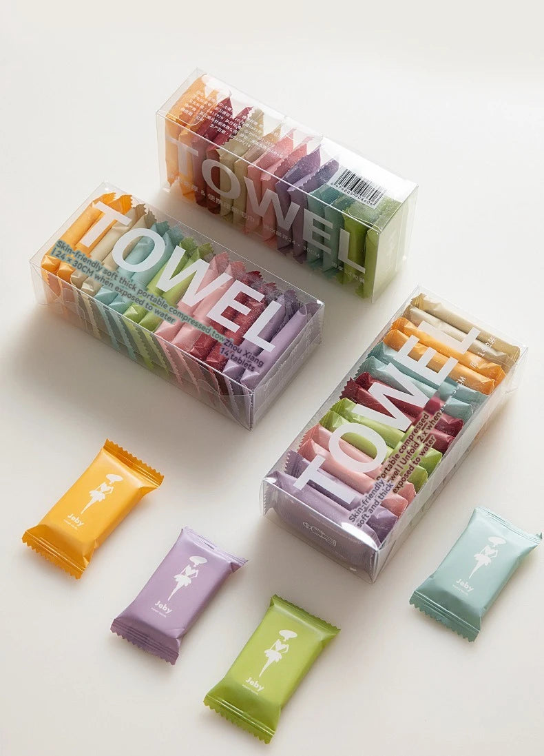 Thick Cotton One-time Compressed Towel Washcloth Portable Face Towel for Travel Independent Packing Bath Towel Clean Face