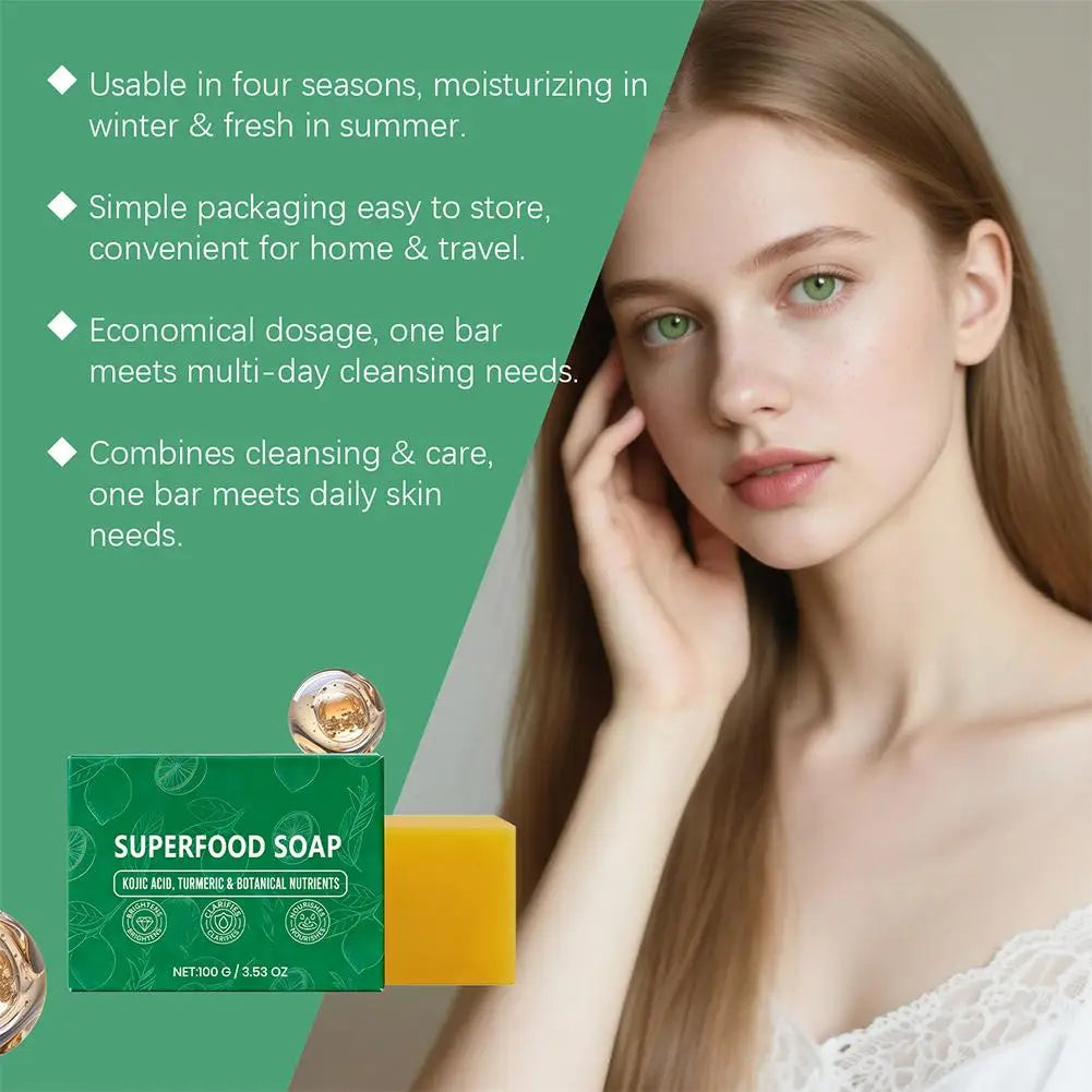 1/2PCS Turmeric Lemon Soap for Dark Spots Removal Skin Brightening Face Body Wash Deep Cleansing Nourishing Hyperpigmentation Ca