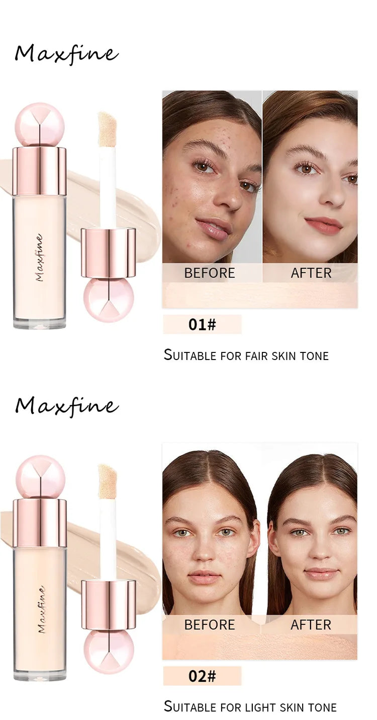 Concealer with Pore Blurring Moisturizing Oil Control Long Lasting Sweat Resistant Non Transfer for Covering Facial Blemishes