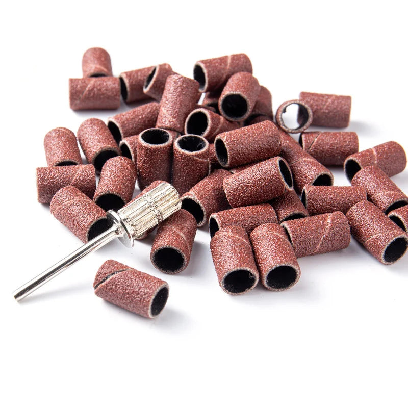 50/100Pcs Nail Sanding Bands For Electric Nail Drill Machine Replacement Sand Bands For Acrylic Gel Nails Manicure