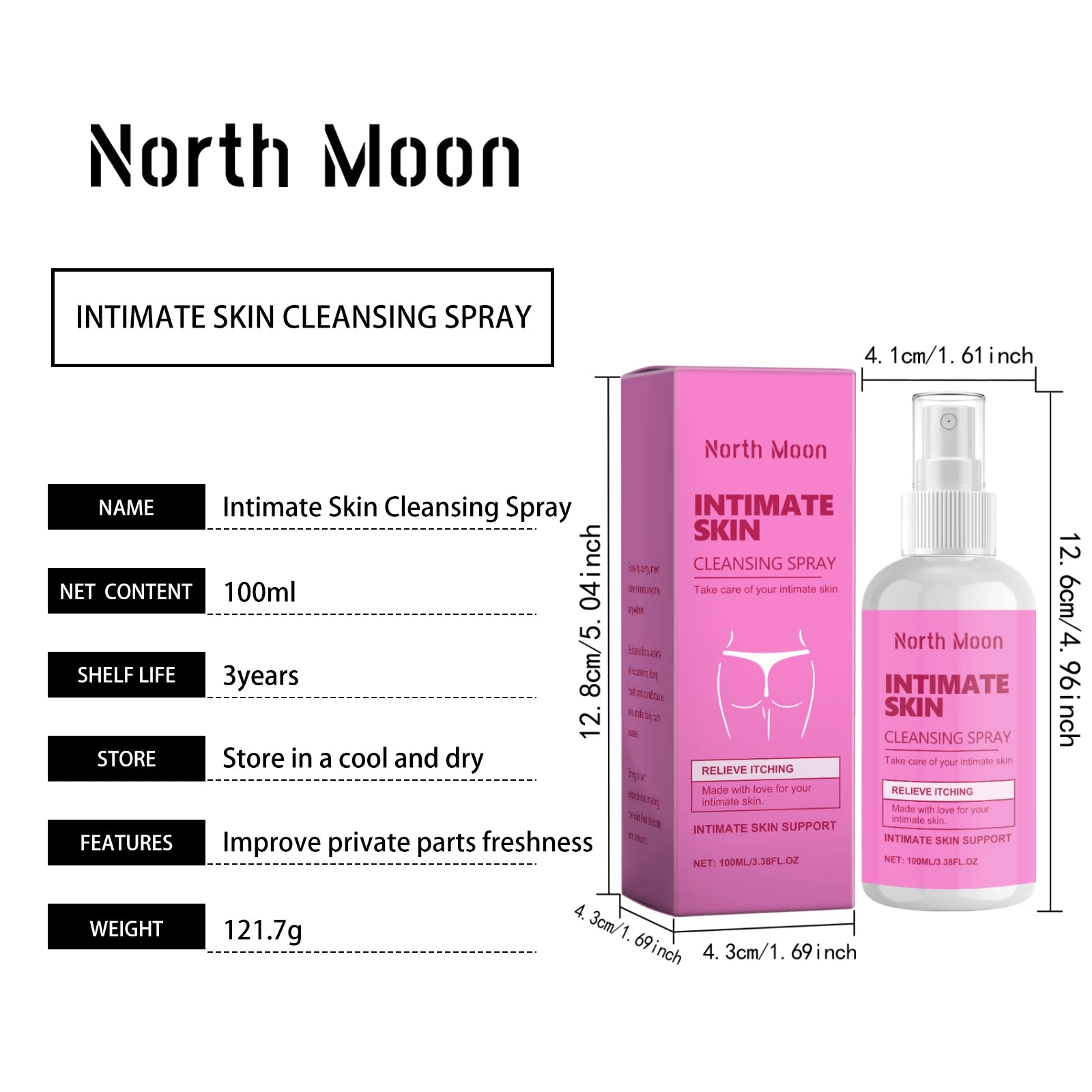 Women's Body Cleansing Spray, Gently Cleanses the Skin, Caring for Everyday Freshness and Comfort