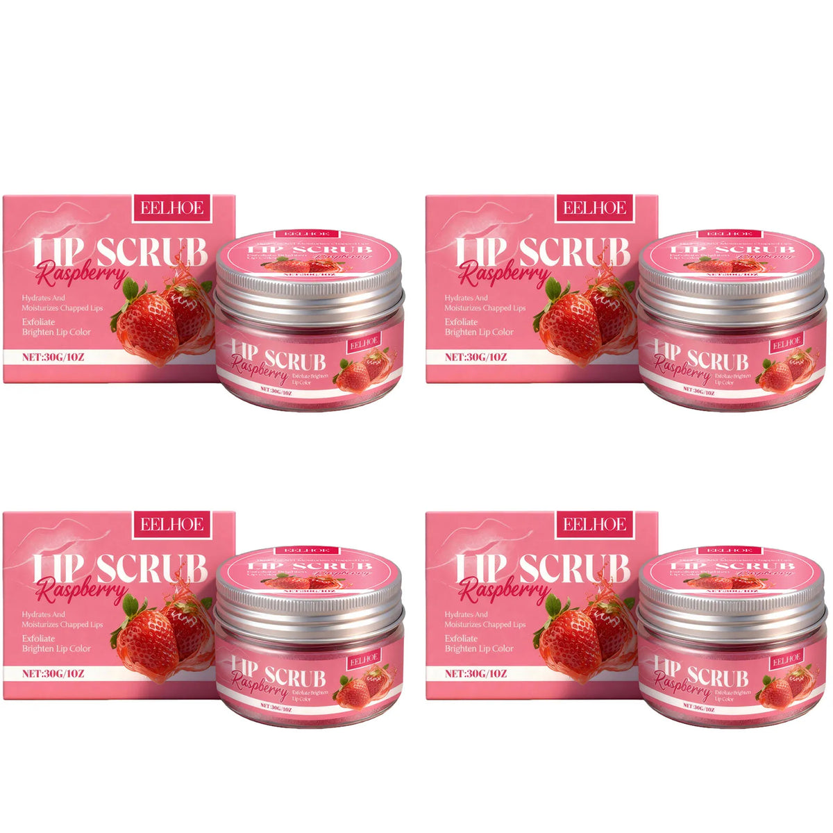 Strawberry Lip Scrub Exfoliating Soothing Lips Preventing Dryness Cracking Improving Dullness Brightening Moisturizing Lip Care