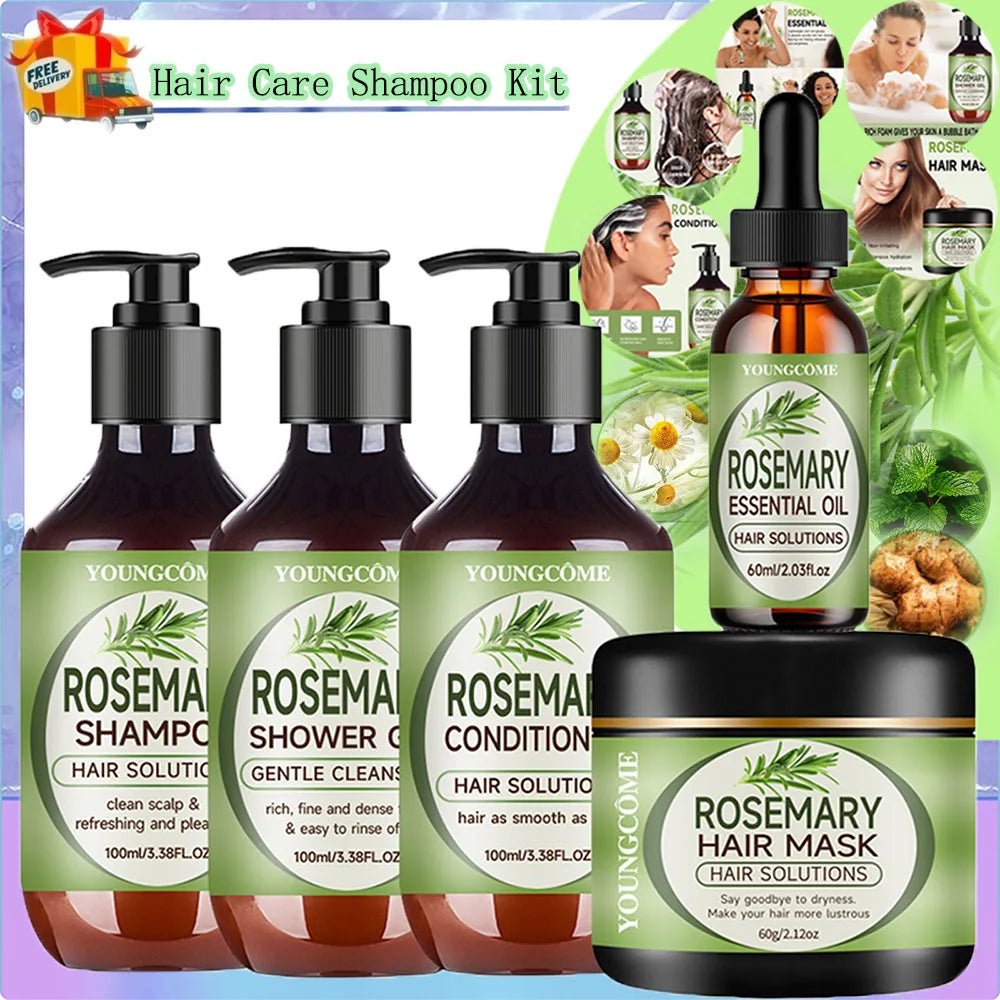 Rosemary Hair Essential Oil Hair Mask Nourishing Hair Oil Smoothing Shine Soft Hair Serum Repair Damaged Frizz Dry Hair Treatmen