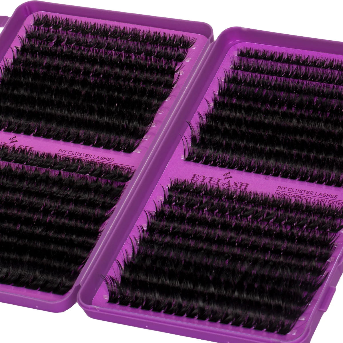Lash Clusters Kit DIY Lash Extension Kit Large Capacity D Curl with Lash Bond And Seal And Eyelash Tweezers Makeup