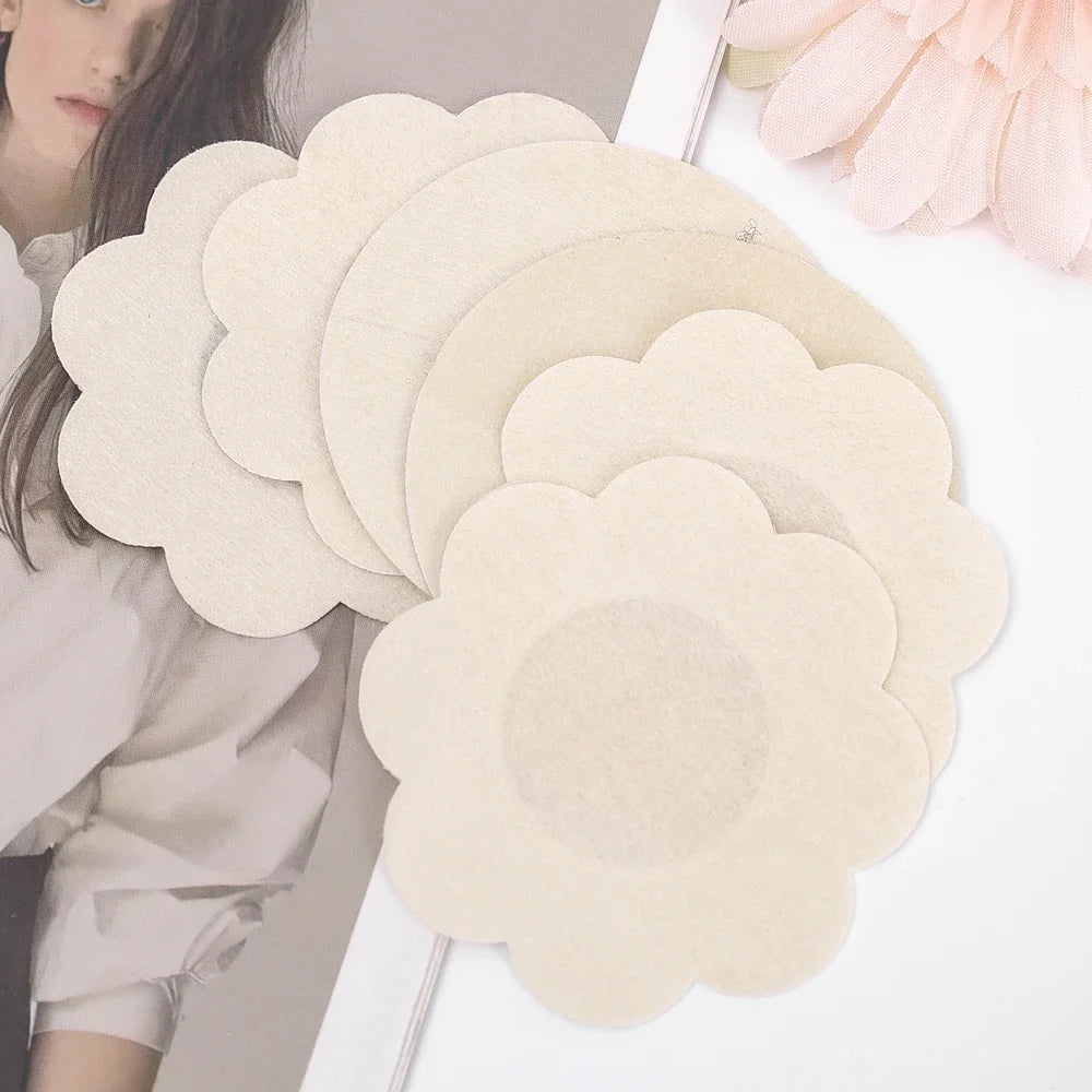 60pcs/box Nipple Cover Stickers Women Breast Lift Tape Pasties Invisible Self-Adhesive Disposable Bra Padding Chest Paste Patch