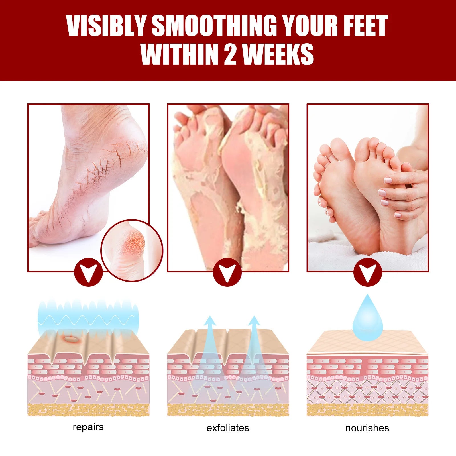Exfoliating Feet Mask Sock Exfoliation Scrub for Feet Mask Remove Dead Skin Moisturizing Pedicure Anti Crack Foot Patch Spa 5PCS