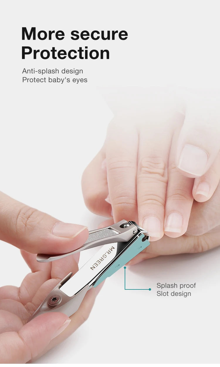 MR.GREEN Splash-Proof Nail Clippers Parent-Child Set, Specially Designed for Newborns and Toddlers