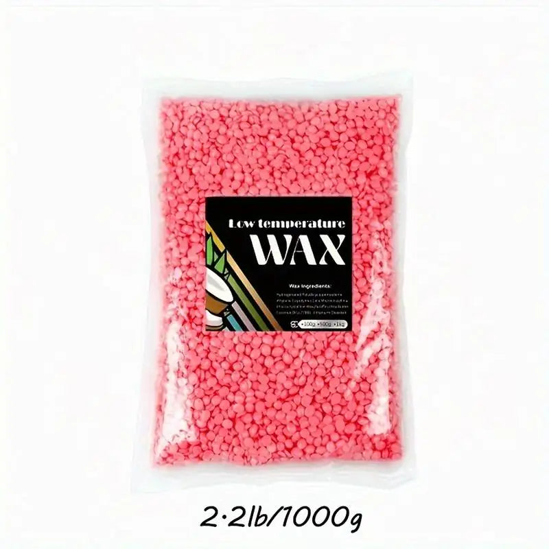 2.2lb Hard Wax Beans Solid Hair Remover No Strip Depilatory Hot Film Wax Bead Hair Removal for Full Body Bikini Face Leg Eyebrow